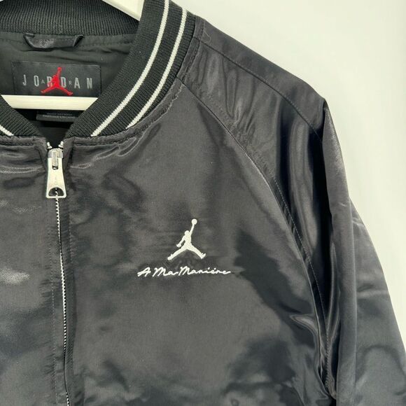 Air Jordan x A Ma Maniére Souvenir Jacket Black Size Medium - Picture 8 of 15